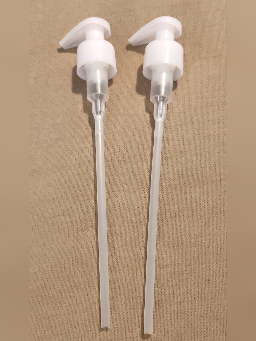 NWT! 2 White Plastic Lotion/Shampoo/ Body Wash Pump Replacement - Pair